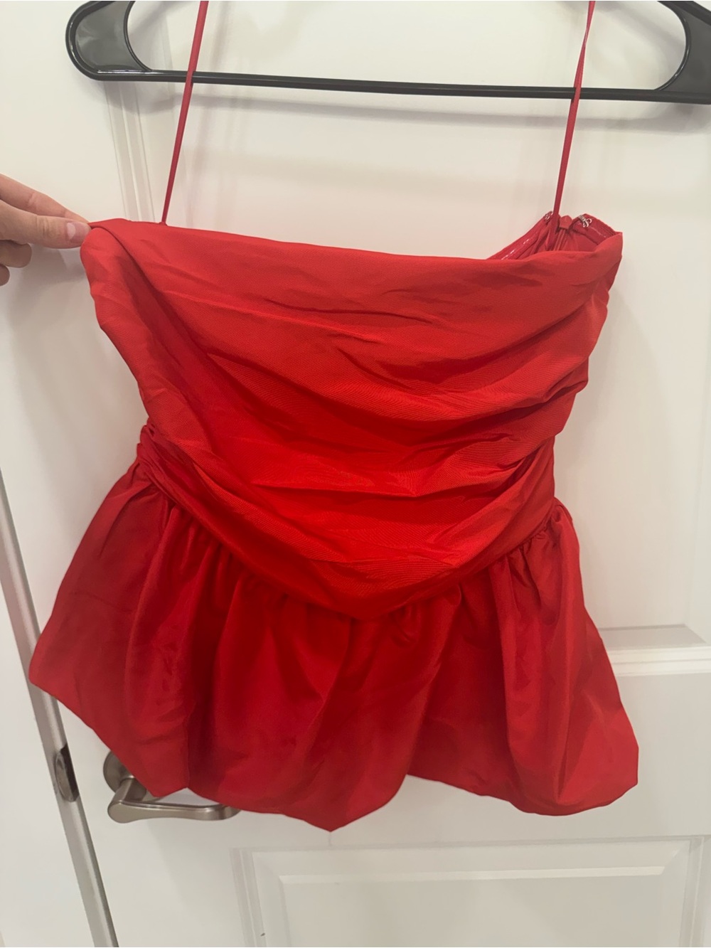 Red Strapless Steve Madden Top